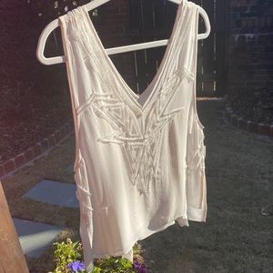 Ramy Brook cream silk top, xs